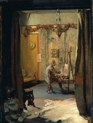 His Studio, Self-Portrait
